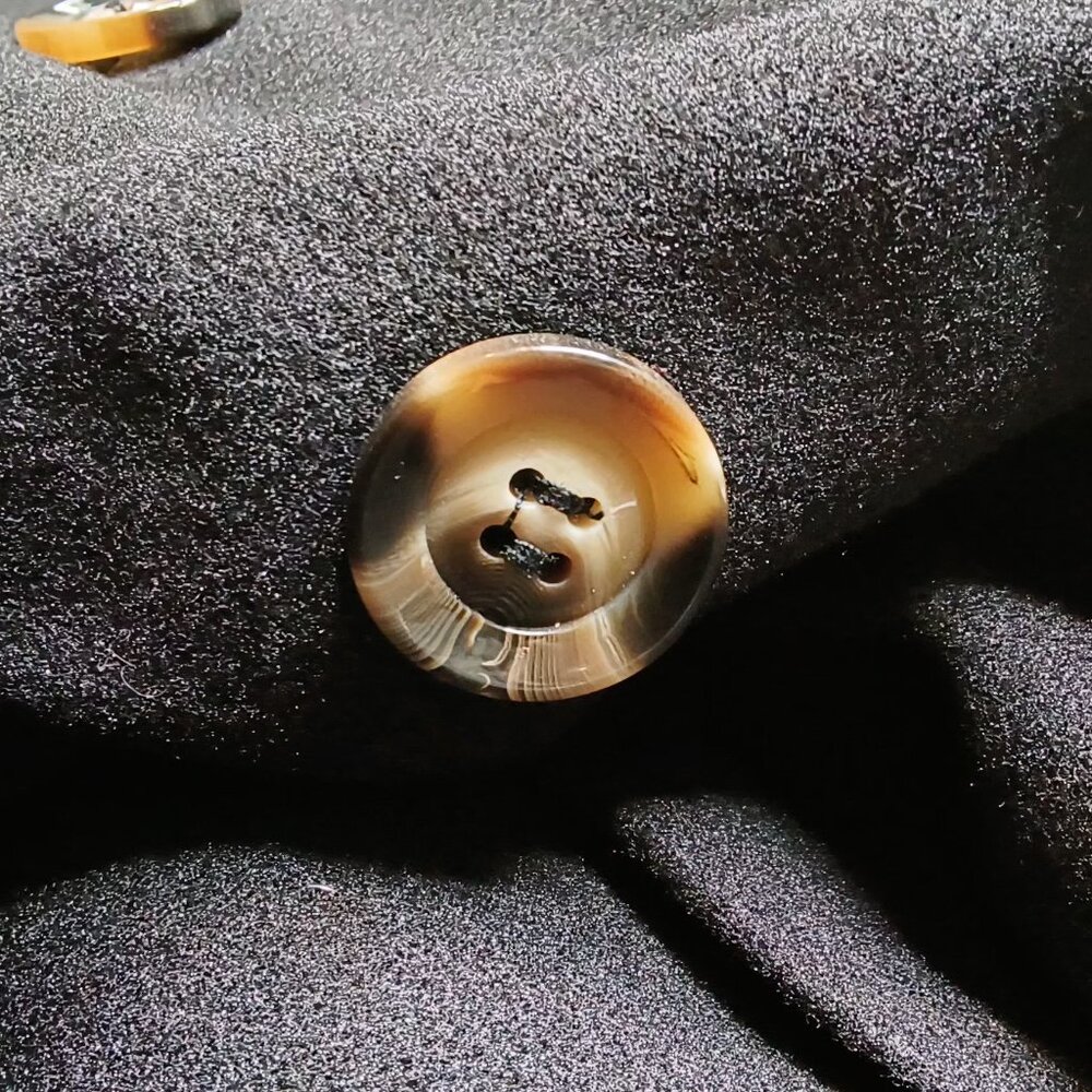 Kara And Kate 🌷 Womens Gorgeous Black Luxe Button Up Double Breasted Cape 🌷 - Picture 4 of 16